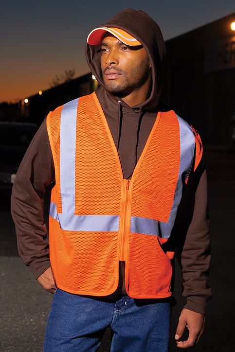 CornerStone® ANSI 107 Class 2 Economy Mesh Zippered Vest