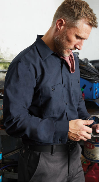Red Kap® Long Sleeve Industrial Work Shirt